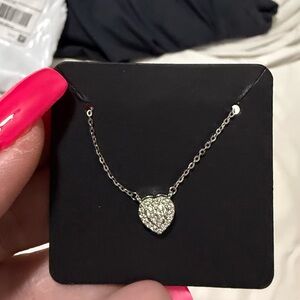 Elegant Silver Moissanite Pendant Necklace